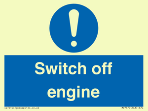 Switch off engine